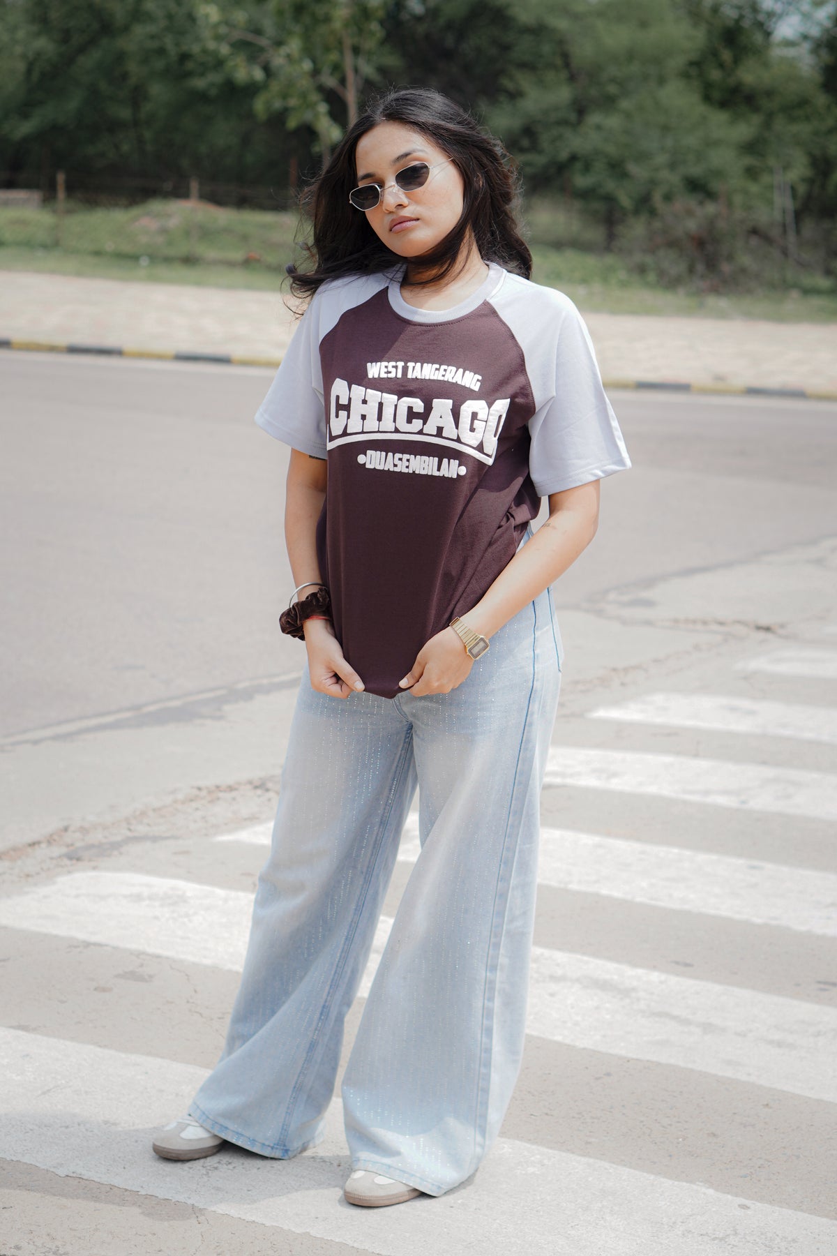 ORIYA- "Chicago Varsity" Two-Tone Raglan