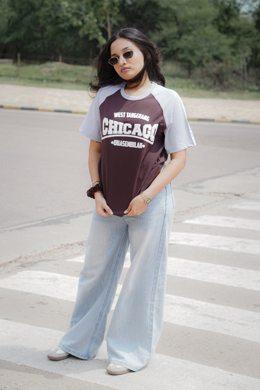 ORIYA- "Chicago Varsity" Two-Tone Raglan