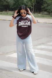 ORIYA- "Chicago Varsity" Two-Tone Raglan