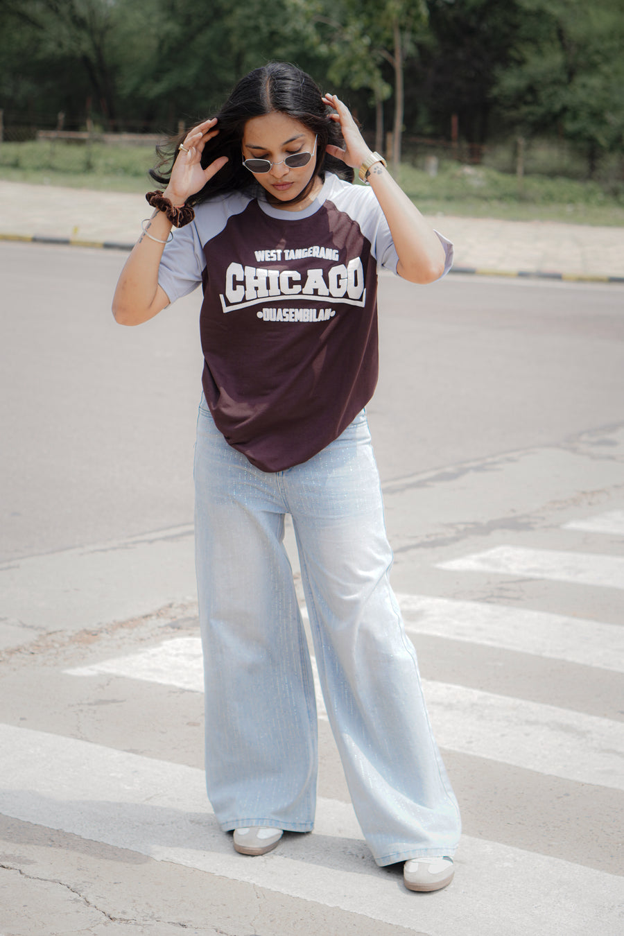 ORIYA- "Chicago Varsity" Two-Tone Raglan