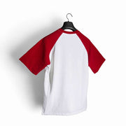 Chicago Raglan Oversized T-Shirt Red - back angle